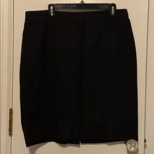 Black J Crew wool pencil skirt size 14